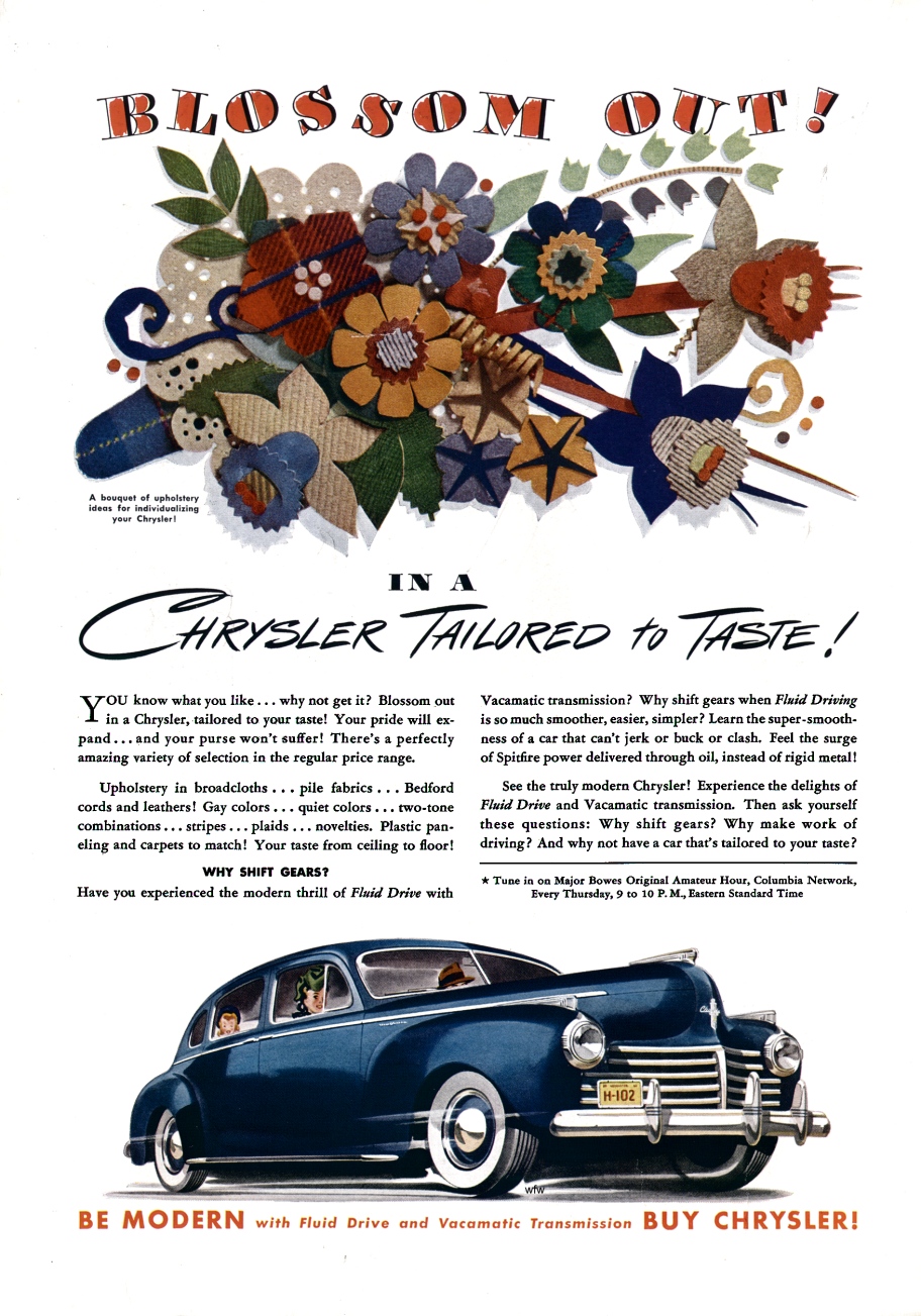 1941 Chrysler Auto Advertising